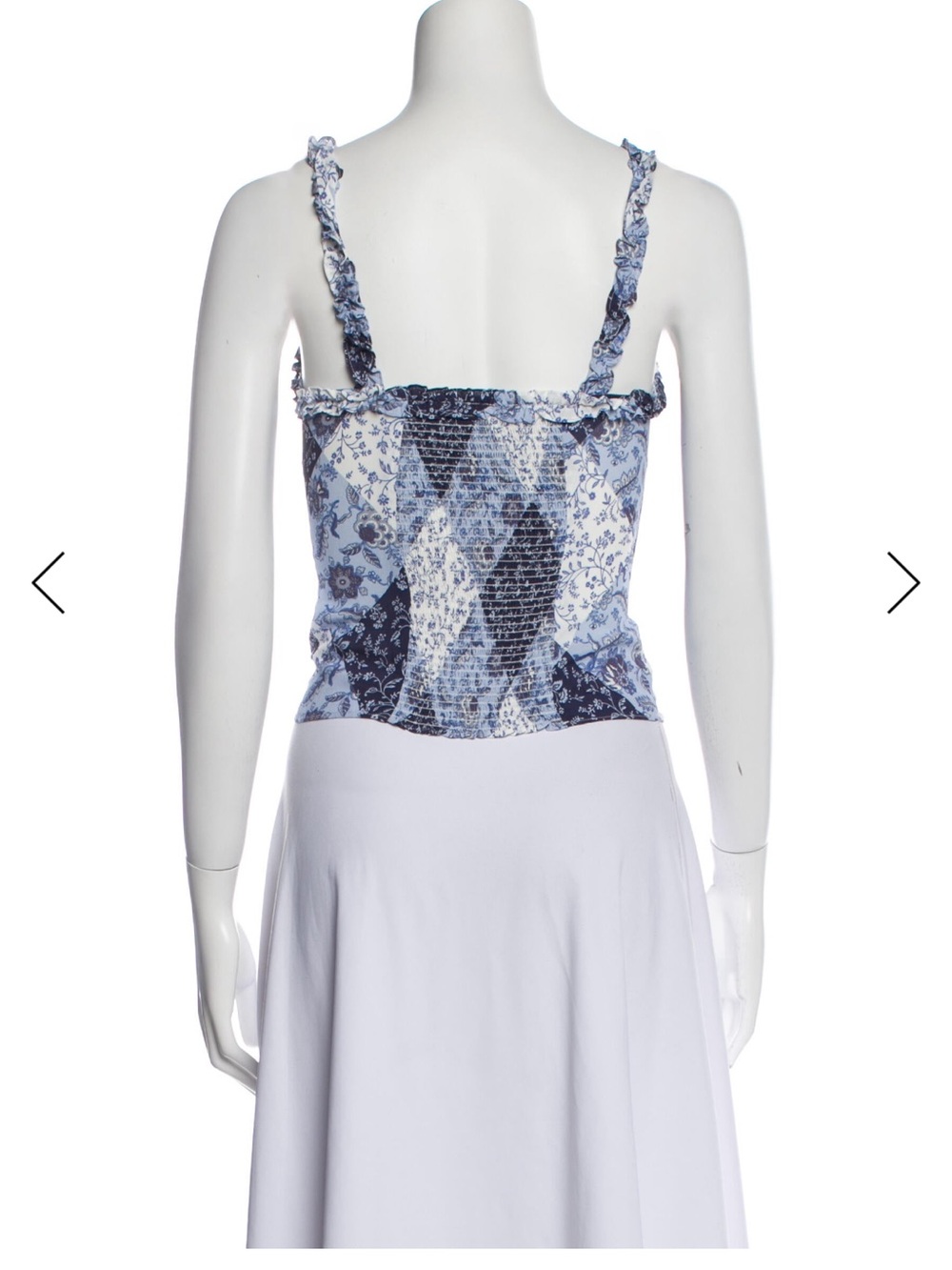 Favorite Daughter Blue Paisley Button-Front Cami Top - Picture 3 of 3
